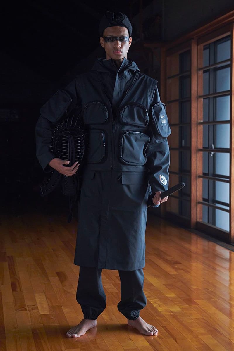 UNDERCOVER Nike Kendo Holiday Drop black parka nuz4301 vest jacket pants two in one modular garments winter 2020 collection capsule menswear streetwear