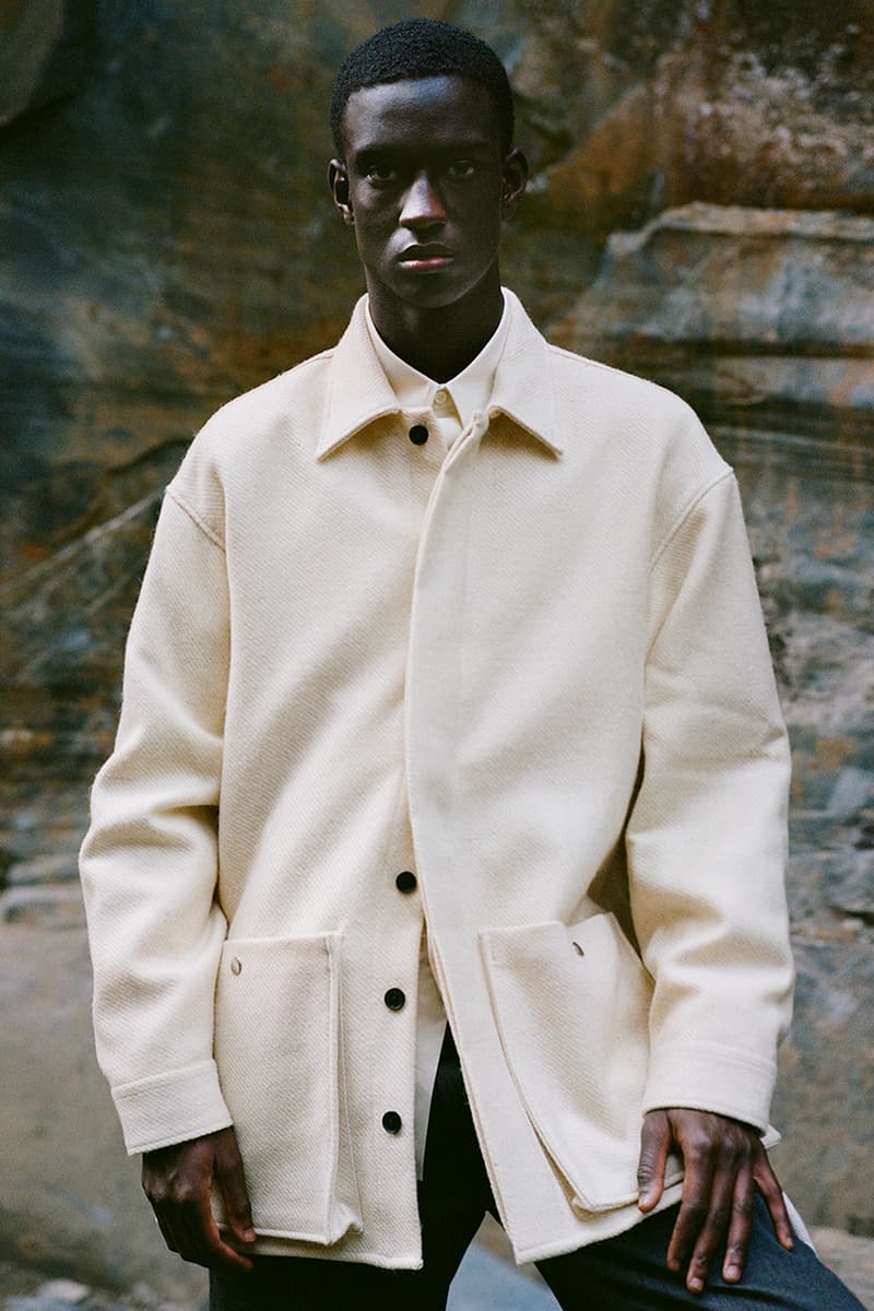 UNIFORME Paris Fall/Winter 2020 Collection Sustainability Julien T. Hamon Benoît Martinengo Corrèze France Lookbook Menswear Release Information Cosy Season Outerwear Sweaters Jumpers Knits Formal