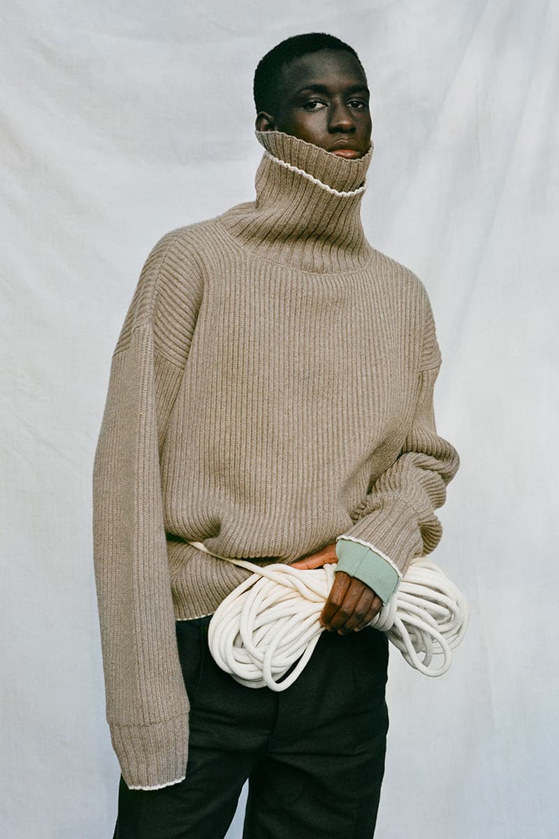 UNIFORME Paris Fall/Winter 2020 Collection Sustainability Julien T. Hamon Benoît Martinengo Corrèze France Lookbook Menswear Release Information Cosy Season Outerwear Sweaters Jumpers Knits Formal