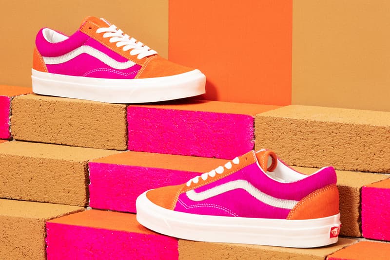 vans anaheim factory collection lux color block pony hair grey gray white pink release information details