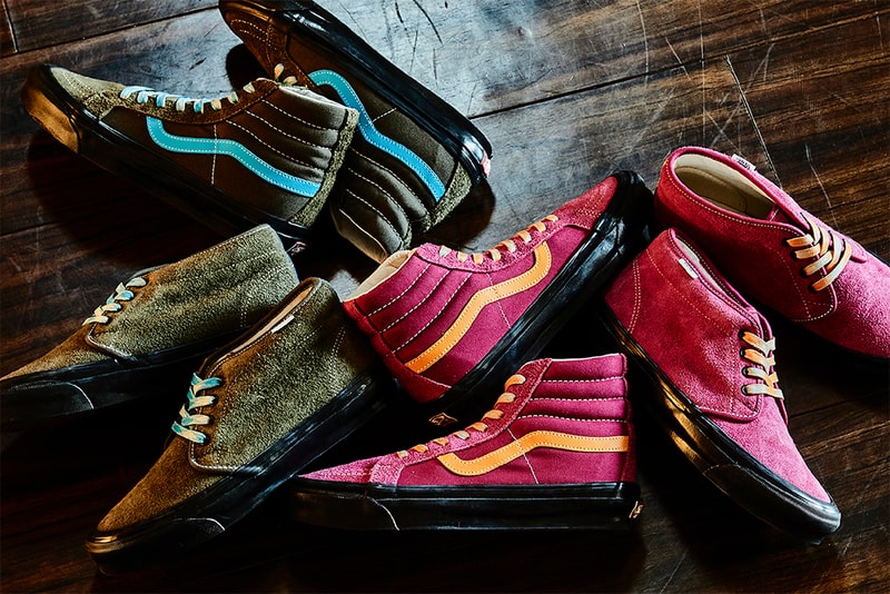 vans vault billy's tokyo chukka boot sk8-h suede olive pink blue orange release date info pricing buying guide photos
