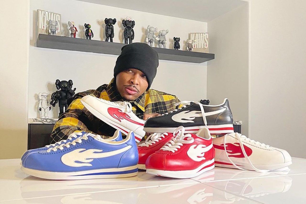 yg 4hunnid the flame block runner sneakers release info white red black blue photos store list buying guide march 2021