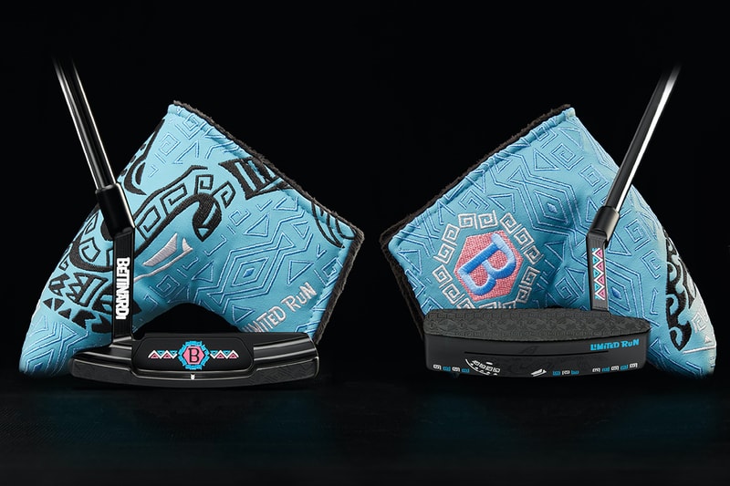 Bettinardi Golf Uncovers Limited Run of Tiki Studio Stock 18 Slant Putter Made In The USA Leather Headcover Gripmaster With Pink Stitch