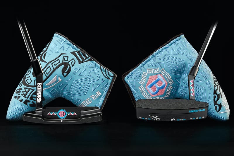Bettinardi Golf Uncovers Limited Run of Tiki Studio Stock 18 Slant Putter Made In The USA Leather Headcover Gripmaster With Pink Stitch