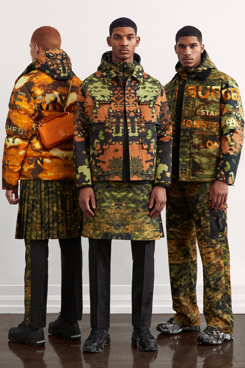 burberry Ricardo tisci lookbook trench coat camouflage camo floral fall winter 2021 FW21 pre-collection