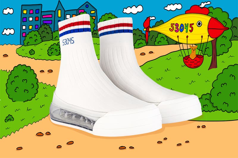 SHOES 53045 Sock’Air Sock Sneaker Shoe Comfort Unisex White Blue Black Red Tennis Tabi Boot Japanese Spotify 