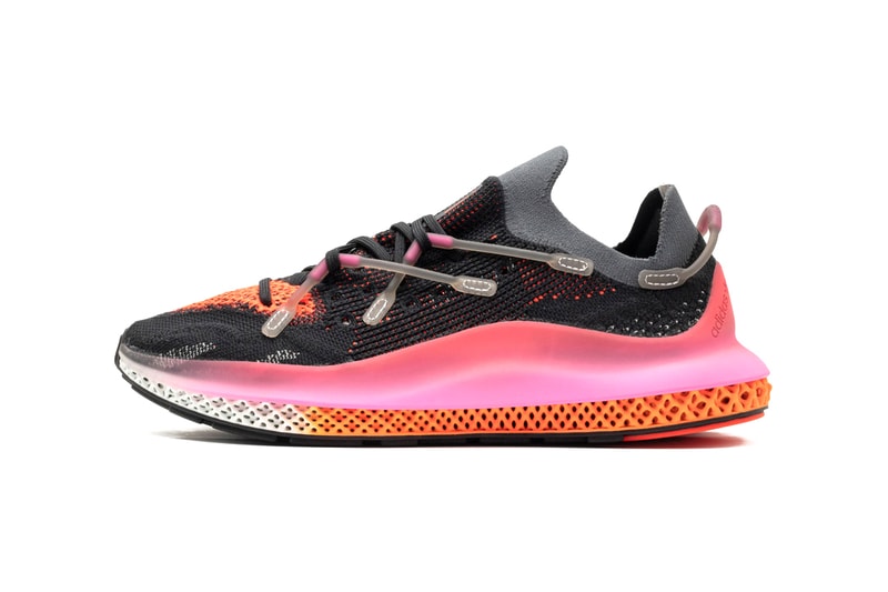 adidas 4D Fusio Black Orange Pink FX6131 TPU Oversized Clip Three Stripes Four Dimensional 3D Printing Oxygen Light Resin Technology Release Information Footwear Sneaker Drop Date Closer First Look Technical Running