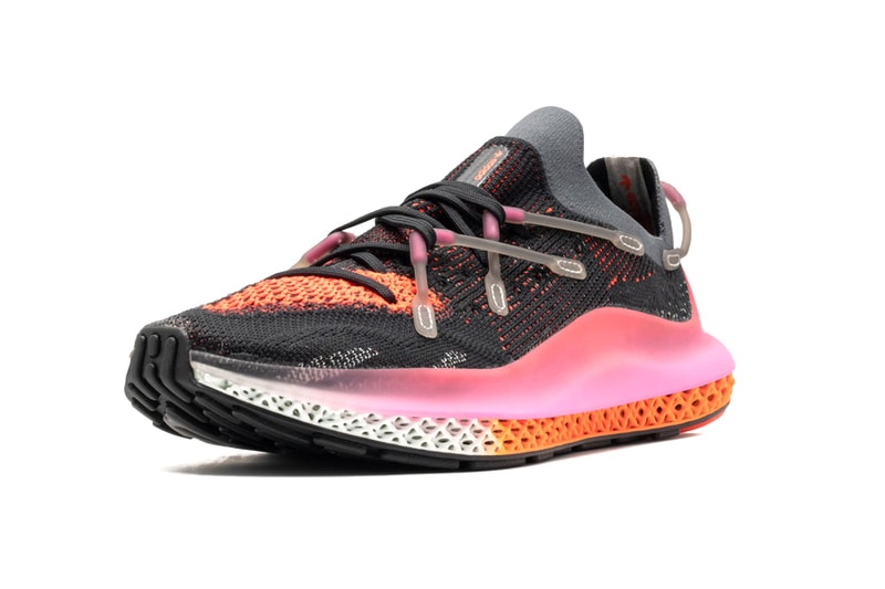 adidas 4D Fusio Black Orange Pink FX6131 TPU Oversized Clip Three Stripes Four Dimensional 3D Printing Oxygen Light Resin Technology Release Information Footwear Sneaker Drop Date Closer First Look Technical Running