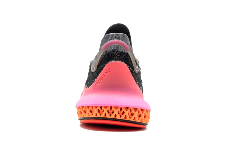 adidas 4D Fusio Black Orange Pink FX6131 TPU Oversized Clip Three Stripes Four Dimensional 3D Printing Oxygen Light Resin Technology Release Information Footwear Sneaker Drop Date Closer First Look Technical Running