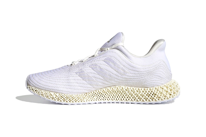 adidas 4D Parley "Cream White/Aluminium" FZ0596 Parley for the Oceans Recycled Waste Plastic Primeknit Weave BOOST Running Shoe Footwear Three Stripes Release Information Drop Date Closer First Look Shoes Trainers 