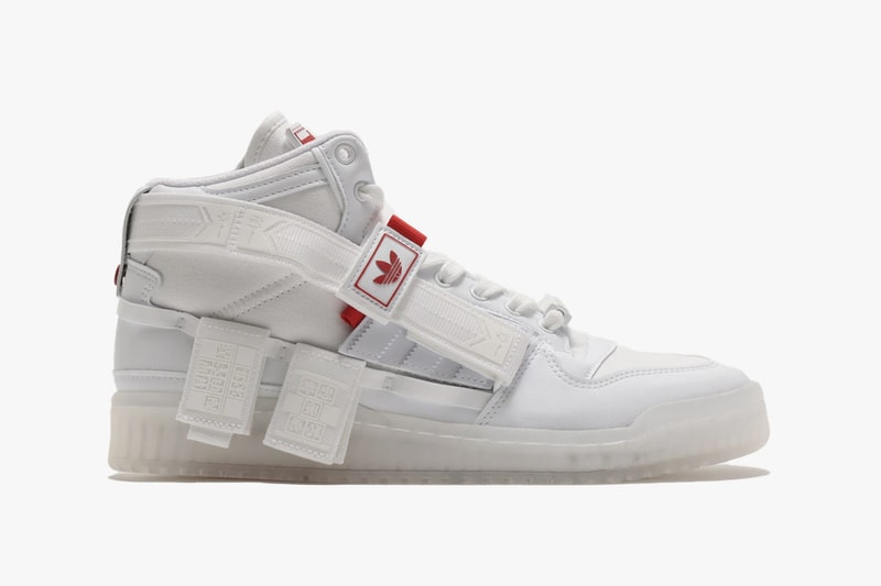 adidas Originals Forum Communicator Mid Sneaker Release Information Chinese New Year CNY China Footwear White Red Core Black atmos Tokyo Tags Straps Utilitarian Design Adi Three Stripes Trefoil OG Classic Basketball Sneaker Shoe Trainer Footwear