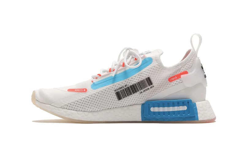 adidas Originals NMD R1 Spectoo fz3629 "Footwear White/Solar Red/Shock Blue" New Sneaker SS21 Release Information Drop Date Closer First Look Technical Data Inspired Spring Summer 2021 Three Stripes BOOST midsole HYPE