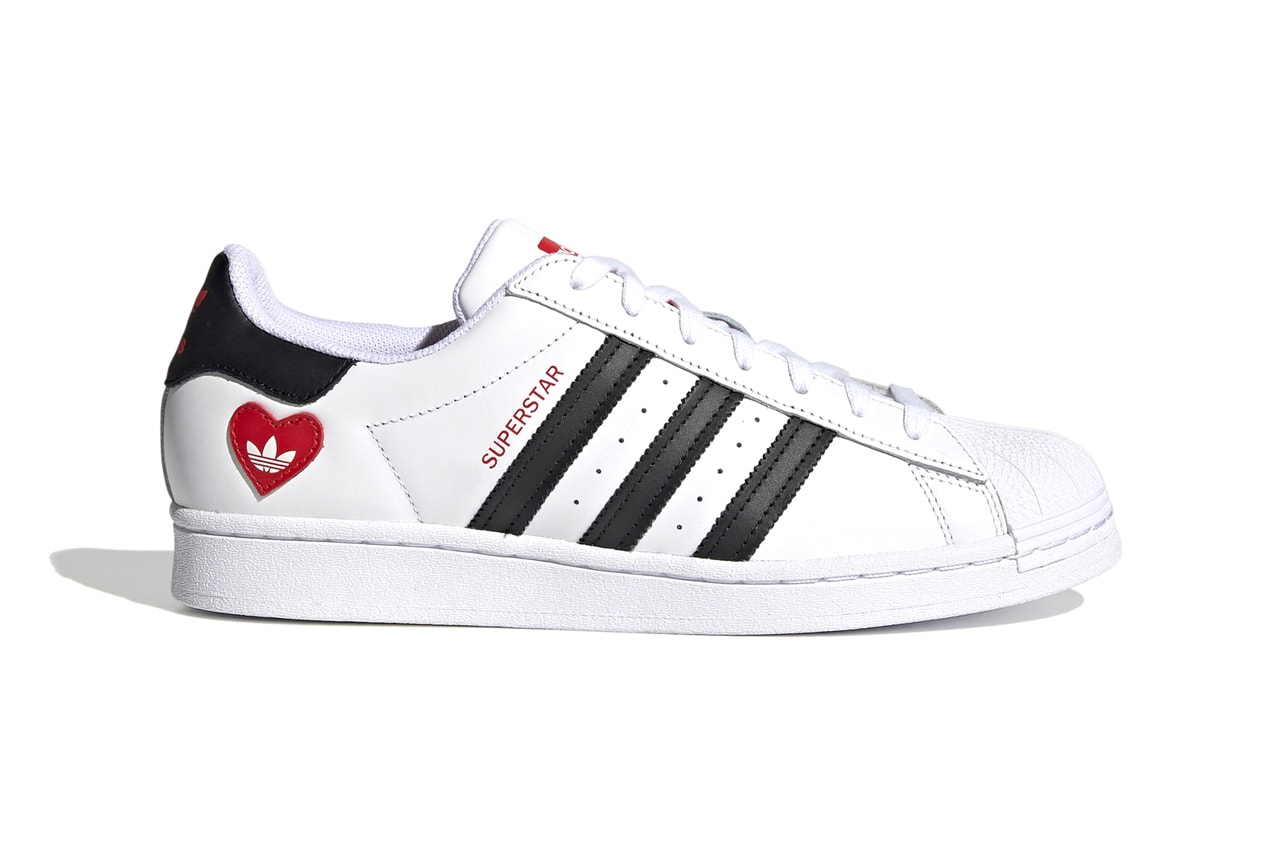 adidas Originals Valentine's Day Pack Superstar Ozweego Continental 80 NY 90 Cloud White / Core Black / Scarlet FZ1807 FZ1825 FZ1818 H67497 February 14 Love Mens Shoes Three Stripes Footwear Trainers Sneakers Release Information Drop Date Closer First Look