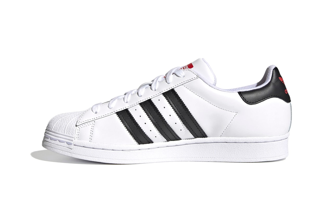 adidas Originals Valentine's Day Pack Superstar Ozweego Continental 80 NY 90 Cloud White / Core Black / Scarlet FZ1807 FZ1825 FZ1818 H67497 February 14 Love Mens Shoes Three Stripes Footwear Trainers Sneakers Release Information Drop Date Closer First Look