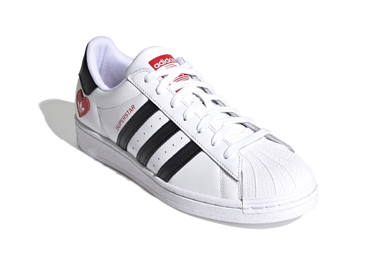 adidas Originals Valentine's Day Pack Superstar Ozweego Continental 80 NY 90 Cloud White / Core Black / Scarlet FZ1807 FZ1825 FZ1818 H67497 February 14 Love Mens Shoes Three Stripes Footwear Trainers Sneakers Release Information Drop Date Closer First Look