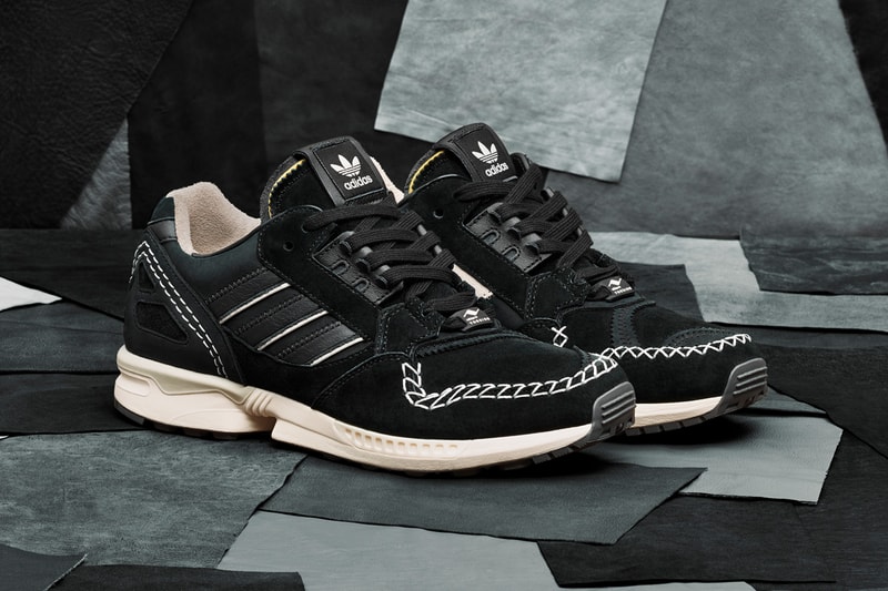 adidas Originals ZX 9000 YCTN "A-ZX Series" "Y" Moccasin Style Premium Details Luxury Sneaker Release Information Drop Date Closer First Look Three Stripes Torsion Black Suede Nubuck 