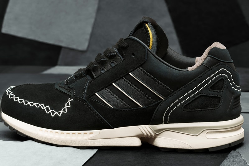 adidas Originals ZX 9000 YCTN "A-ZX Series" "Y" Moccasin Style Premium Details Luxury Sneaker Release Information Drop Date Closer First Look Three Stripes Torsion Black Suede Nubuck 