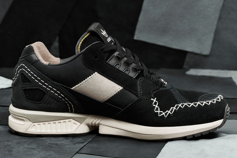 adidas Originals ZX 9000 YCTN "A-ZX Series" "Y" Moccasin Style Premium Details Luxury Sneaker Release Information Drop Date Closer First Look Three Stripes Torsion Black Suede Nubuck 