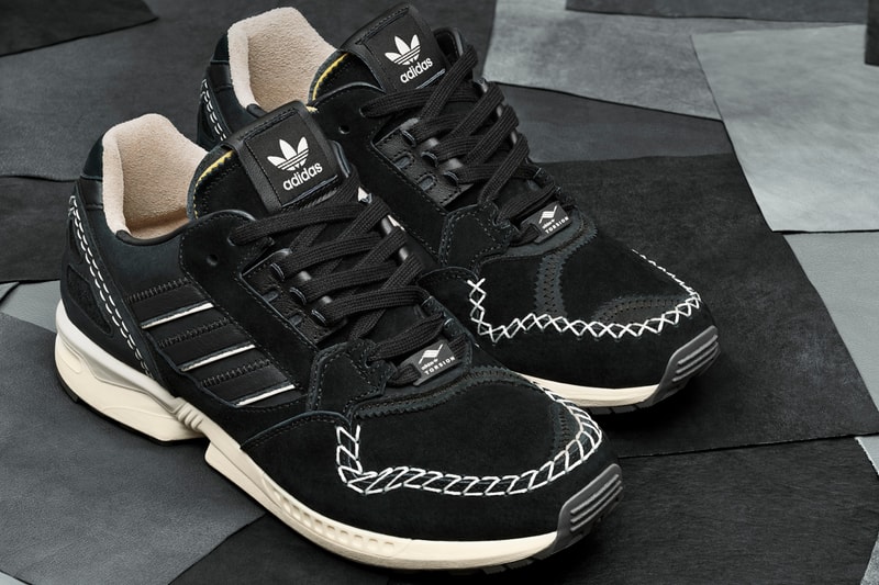 adidas Originals ZX 9000 YCTN "A-ZX Series" "Y" Moccasin Style Premium Details Luxury Sneaker Release Information Drop Date Closer First Look Three Stripes Torsion Black Suede Nubuck 