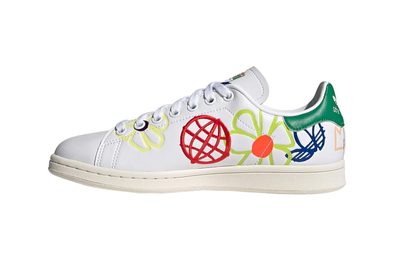 adidas originals stan smith primegreen floral white green chalk white fx5653 official release date info photos price store list buying guide