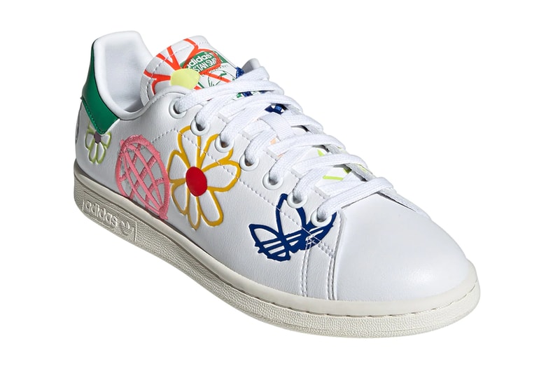adidas originals stan smith primegreen floral white green chalk white fx5653 official release date info photos price store list buying guide