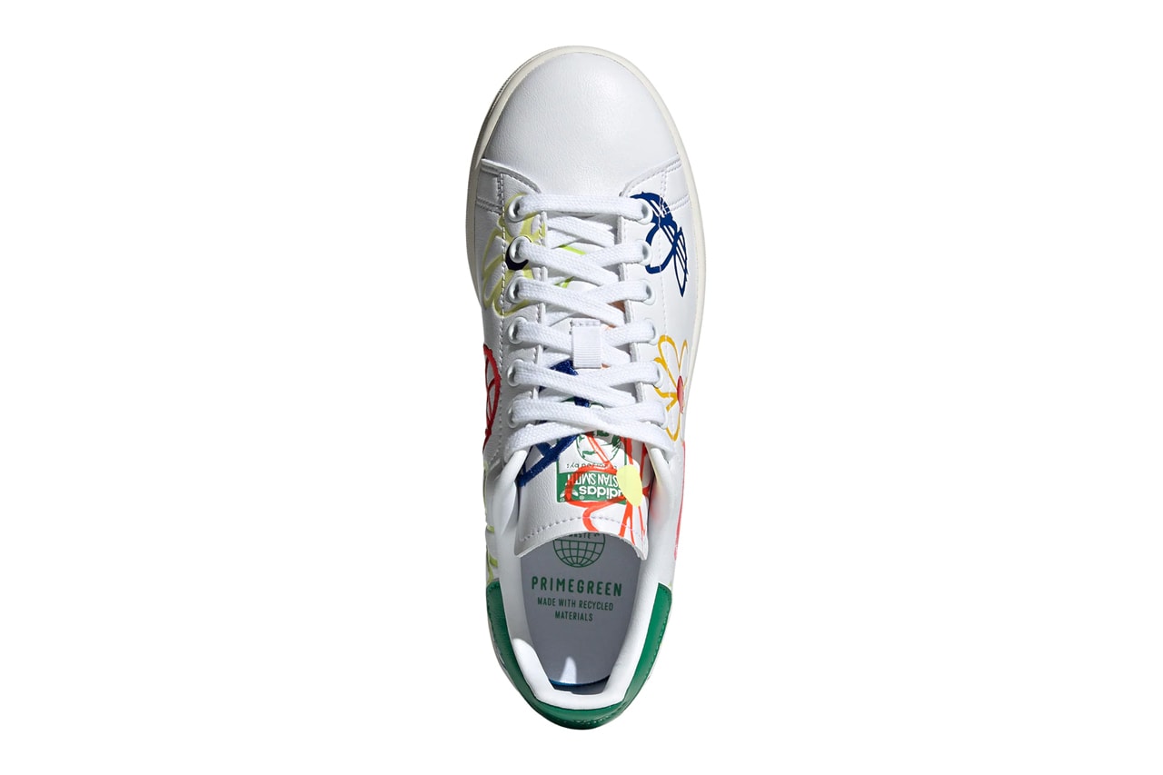 adidas originals stan smith primegreen floral white green chalk white fx5653 official release date info photos price store list buying guide