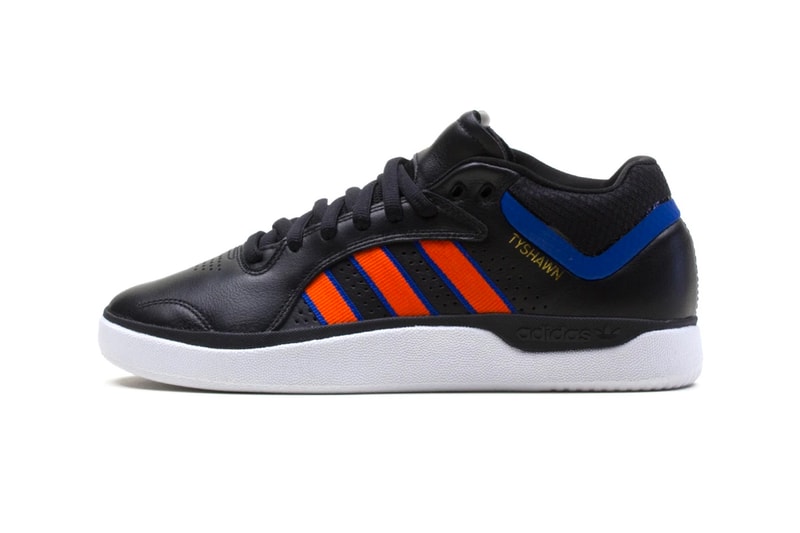 adidas skateboarding tyshawn jones new york knicks core black orange royal blue FY7471 official release date info photos price store list buying guide 