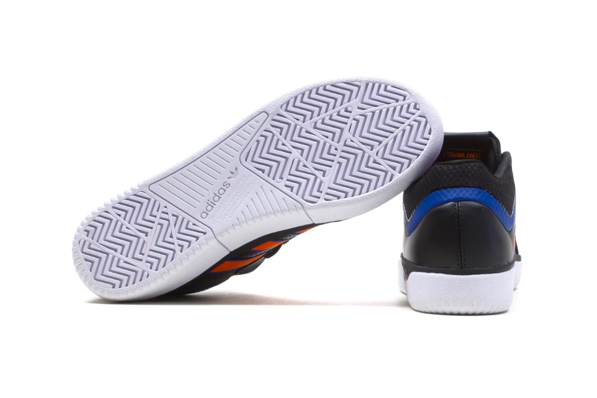 adidas skateboarding tyshawn jones new york knicks core black orange royal blue FY7471 official release date info photos price store list buying guide 