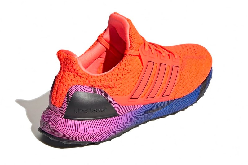 adidas ultra boost dna topography Solar Red gw4927 shoes footwear runners spring summer 2021 collection ss21 three stripes info