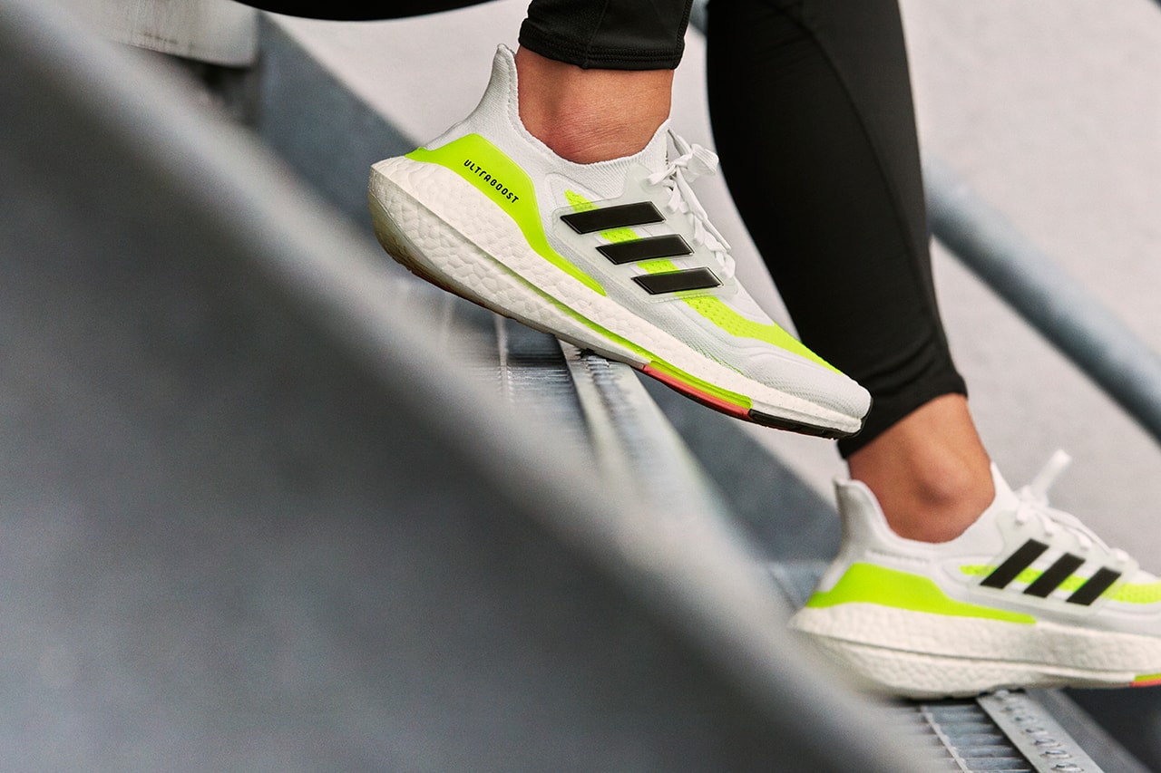 adidas running ultraboost 21 first look release details white fluorescent yellow buy cop purchase technical performance
