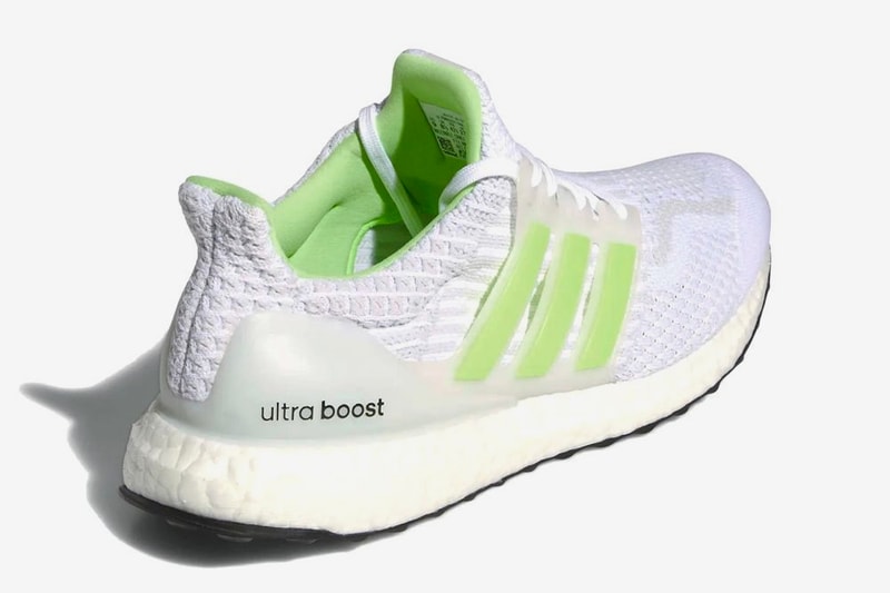 adidas running ultraboost 5 0 dna glow in the dark cloud white signal green dash grey G58753 official release date info photos price store list buying guide