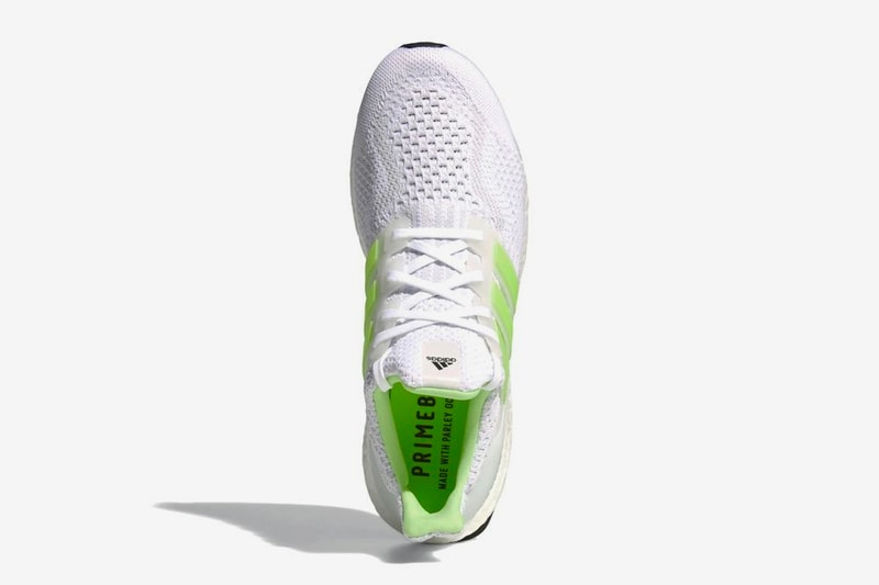 adidas running ultraboost 5 0 dna glow in the dark cloud white signal green dash grey G58753 official release date info photos price store list buying guide