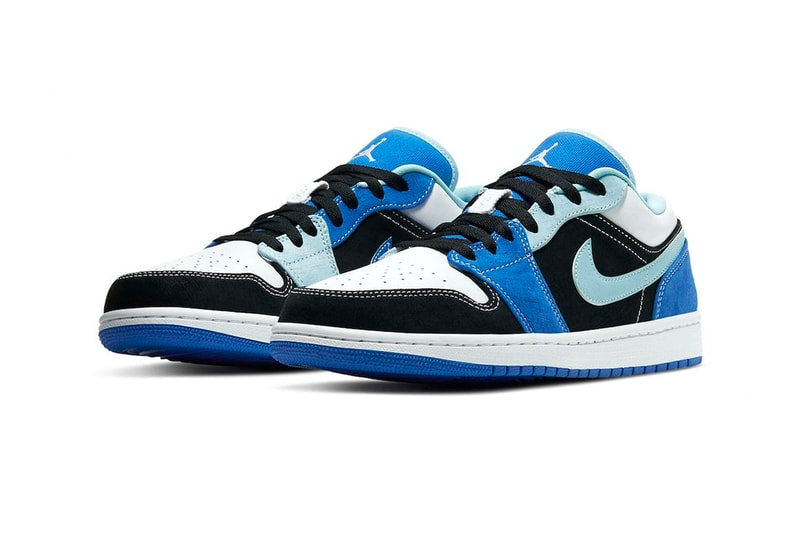 Take a Closer Look at Air Jordan 1 Low in Black and Blue Tones sneakers footwear Travis Scott Suede Jordan Brand kicks shoes sneakers trainers  dh0206-400