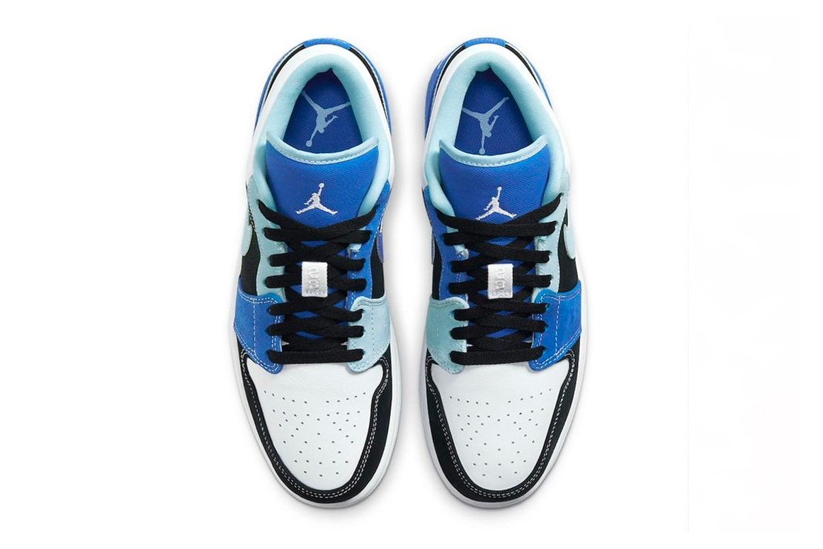 Take a Closer Look at Air Jordan 1 Low in Black and Blue Tones sneakers footwear Travis Scott Suede Jordan Brand kicks shoes sneakers trainers  dh0206-400
