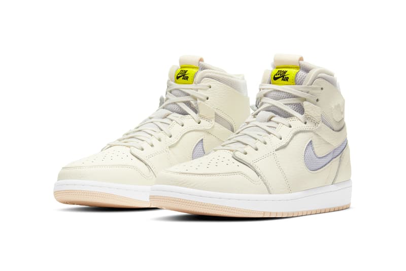 air michael jordan brand 1 high zoom cmft sail pearl white light voltage yellow womens ct0979 107 official release date info photos price store list buying guide