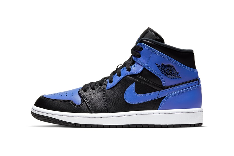 air michael jordan brand 1 mid black white hyper royal 554724 077 official release date info photos price store list buying guide