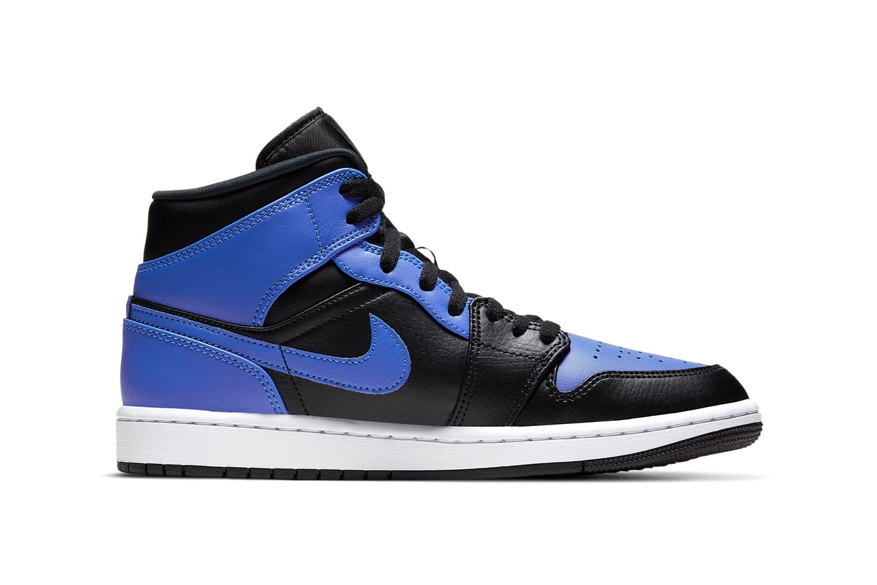 air michael jordan brand 1 mid black white hyper royal 554724 077 official release date info photos price store list buying guide