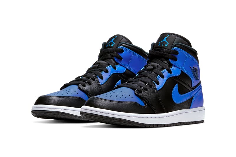 air michael jordan brand 1 mid black white hyper royal 554724 077 official release date info photos price store list buying guide