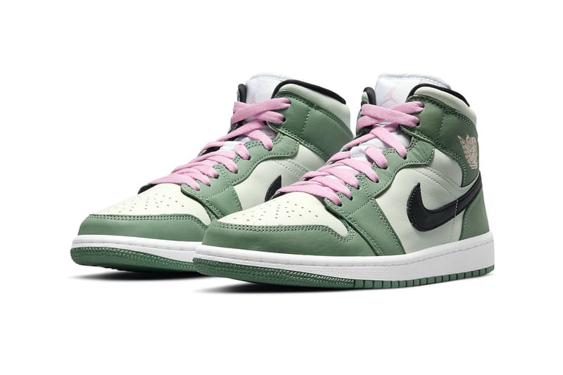 new green and white jordans