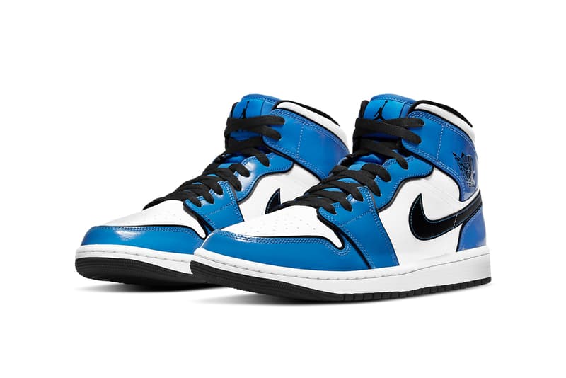 air michael jordan brand 1 mid signal blue white black 