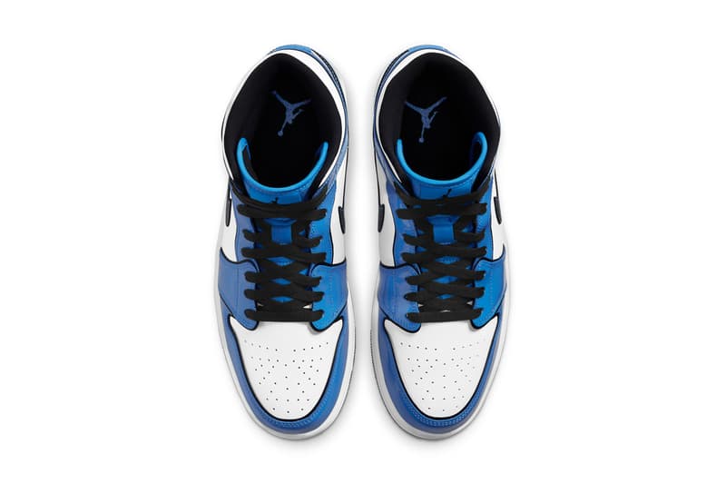 air michael jordan brand 1 mid signal blue white black 