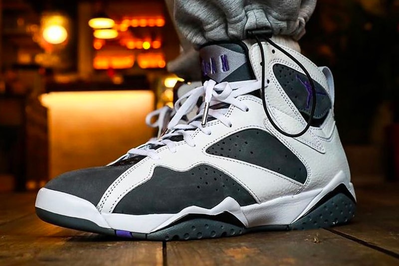air jordan brand 7 flint white purple gray CU9307 100 official release date info photos price store list buying guide