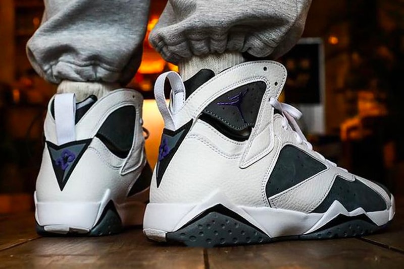air jordan brand 7 flint white purple gray CU9307 100 official release date info photos price store list buying guide