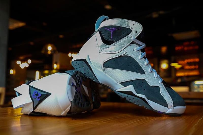 air jordan brand 7 flint white purple gray CU9307 100 official release date info photos price store list buying guide