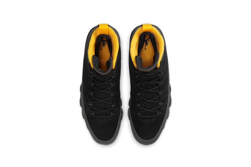 air jordan 9 university gold CT8019 070 release date info photos store list black grey buying guide 