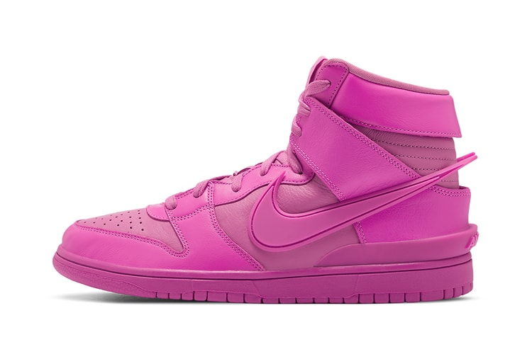 Here's a Detailed Look at the AMBUSH x Nike Dunk High "Cosmic Fuchsia"