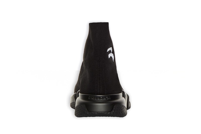 balenciaga speed trainer sneaker black white graphic release info date photos store list buying guide 