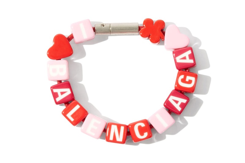 Balenciaga Toy Logo Beaded Bracelet Y2K 2000s Early 2000 Kids School Jewelry Jewellery Block Letters Name Branding Demna Gvasalia Nostalgia Silver Tone Brass Tube Clasp