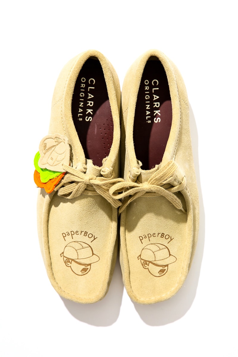 beams paperboy Paris collaboration information needles Clarks Originals Wallabees