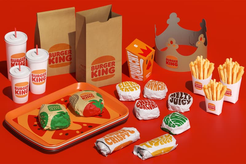 burger king rebrand design new logo uniforms packaging